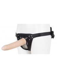 Пустотелый страпон Harness CLASSIC с бандажом - 19,5 см. - LOVETOY (А-Полимер) - купить с доставкой в Черкесске