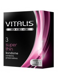 Ультратонкие презервативы VITALIS PREMIUM super thin - 3 шт. - Vitalis - купить с доставкой в Черкесске