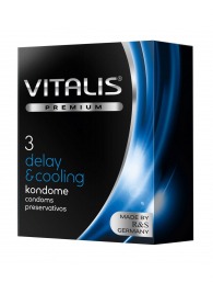 Презервативы VITALIS PREMIUM delay   cooling с охлаждающим эффектом - 3 шт. - Vitalis - купить с доставкой в Черкесске