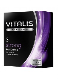 Презервативы с утолщенной стенкой VITALIS PREMIUM strong - 3 шт. - Vitalis - купить с доставкой в Черкесске