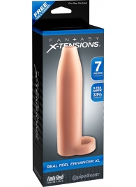 Телесная насадка Real Feel Enhancer XL - 17 см. - Pipedream - в Черкесске купить с доставкой