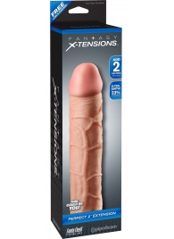 Телесная насадка Fantasy X-tensions Perfect 2  Extension - 20,3 см. - Pipedream - в Черкесске купить с доставкой