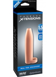 Насадка-расширитель с кольцом для подхвата мошонки Real Feel Enhancer - 14 см. - Pipedream - в Черкесске купить с доставкой