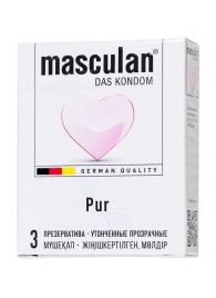 Супертонкие презервативы Masculan Pur - 3 шт. - Masculan - купить с доставкой в Черкесске