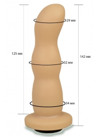 Телесная рельефная насадка Harness - 14,2 см. - LOVETOY (А-Полимер) - купить с доставкой в Черкесске