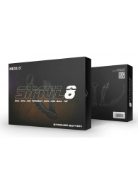 Черный вибромассажер простаты Nexus Simul8 Stroker Edition с кольцами для пениса и мошонки - Nexus Range - в Черкесске купить с доставкой