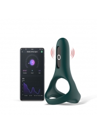 Изумрудное виброкольцо Magic Motion Rise с подхватом мошонки - Magic Motion - в Черкесске купить с доставкой