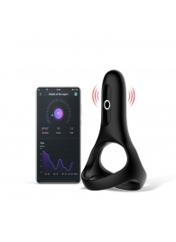 Черное виброкольцо Magic Motion Rise с подхватом мошонки - Magic Motion - в Черкесске купить с доставкой