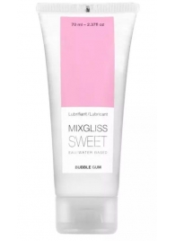 Смазка на водной основе Mixgliss Sweet с ароматом бабл-гам - 70 мл. - Mixgliss - купить с доставкой в Черкесске