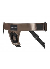 Бронзовый пояс для насадок Curious Harness - Strap-on-me - купить с доставкой в Черкесске