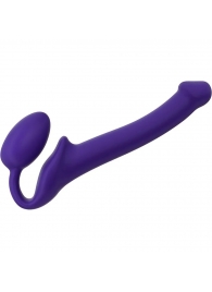 Фиолетовый безремневой страпон Silicone Bendable Strap-On - size S - Strap-on-me - купить с доставкой в Черкесске