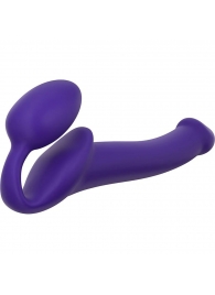 Фиолетовый безремневой страпон Silicone Bendable Strap-On - size M - Strap-on-me - купить с доставкой в Черкесске