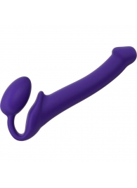 Фиолетовый безремневой страпон Silicone Bendable Strap-On - size M - Strap-on-me - купить с доставкой в Черкесске