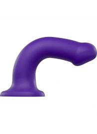Фиолетовый фаллоимитатор-насадка Strap-On-Me Dildo Dual Density size L - 19 см. - Strap-on-me - купить с доставкой в Черкесске