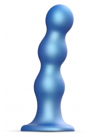 Голубая насадка Strap-On-Me Dildo Plug Balls size S - Strap-on-me - купить с доставкой в Черкесске