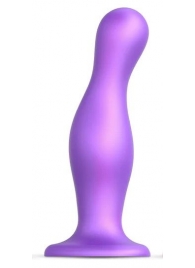 Фиолетовая насадка Strap-On-Me Dildo Plug Curvy size L - Strap-on-me - купить с доставкой в Черкесске