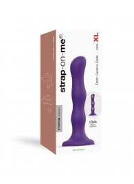 Фиолетовая насадка Strap-On-Me Dildo Geisha Balls size XL - Strap-on-me - купить с доставкой в Черкесске