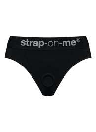 Черные трусики для насадок Heroine Lingerie Harness - size S - Strap-on-me - купить с доставкой в Черкесске
