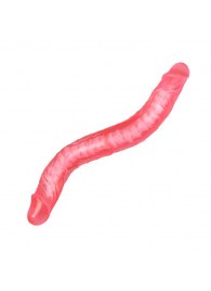 Розовый двусторонний гнущийся фаллоимитатор - 36 см. - Baile