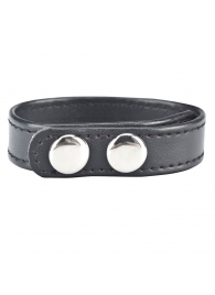 Кольцо на пенис SNAP COCK RING из искусственной кожи на клепках - BlueLine - в Черкесске купить с доставкой