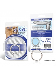 Стальное эрекционное кольцо STEEL COCK RING - 3.5 см. - BlueLine - в Черкесске купить с доставкой