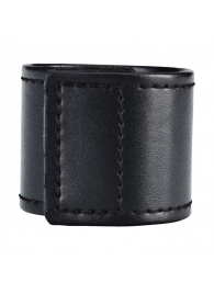 Хомут-утяжка для мошонки из искусственной кожи на липучке VELCRO BALL STRETCHER- 4 см. - BlueLine - в Черкесске купить с доставкой