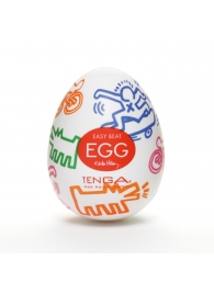 Мастурбатор-яйцо Keith Haring EGG STREET - Tenga - в Черкесске купить с доставкой
