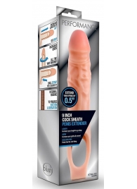 Телесная насадка на пенис 9 Inch Cock Sheath Extender - 22,2 см. - Blush Novelties - в Черкесске купить с доставкой