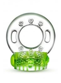 Зеленое эрекционное виброкольцо Arouser Vibrating C-Ring - Blush Novelties - в Черкесске купить с доставкой