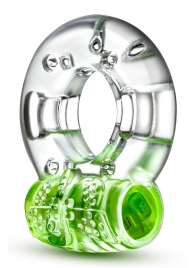 Зеленое эрекционное виброкольцо Arouser Vibrating C-Ring - Blush Novelties - в Черкесске купить с доставкой