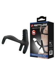 Черная вибронасадка на пенис Vibrating Penis Sling - Baile - в Черкесске купить с доставкой