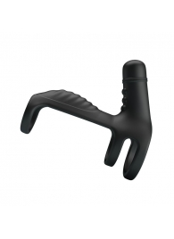 Черная вибронасадка на пенис Vibrating Penis Sling - Baile - в Черкесске купить с доставкой