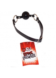Силиконовый черный кляп-шарик на ремне Black Ballgag - Erotic Fantasy - купить с доставкой в Черкесске