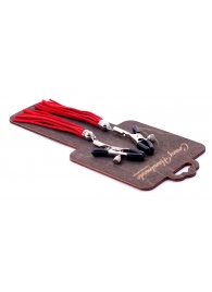 Металлические зажимы на соски с красными замшевыми кисточками - Crazy Handmade - купить с доставкой в Черкесске