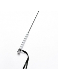 Черный кожаный стек с гладкой ручкой - 55 см. - Crazy Handmade - купить с доставкой в Черкесске