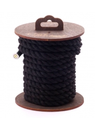 Черная хлопковая веревка для бондажа на катушке - 5 м. - Crazy Handmade - купить с доставкой в Черкесске