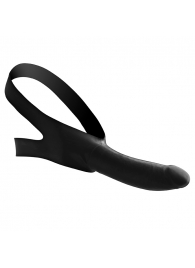 Черный кляп-страпон Masters Mini Face Fuck Strap-On - 14 см. - XR Brands - купить с доставкой в Черкесске