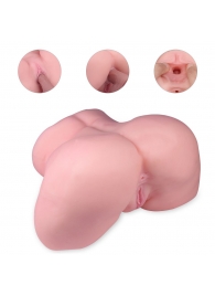 Реалистичный мастурбатор-полуторс с 2 рабочими отверстиями - S-HANDE - в Черкесске купить с доставкой