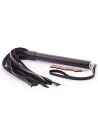 Черная кожаная плеть  Индиго  - 50 см. - Crazy Handmade - купить с доставкой в Черкесске