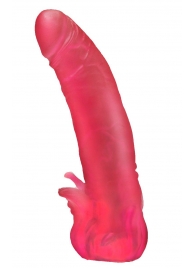Розовая насадка для страпона с клиторальными лепестками - 18,5 см. - LOVETOY (А-Полимер) - купить с доставкой в Черкесске