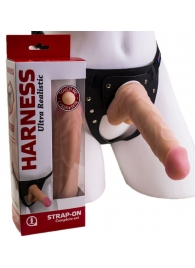 Страпон Harness из двух предметов: регулируемые трусики и насадка-фаллос - 17,5 см. - LOVETOY (А-Полимер) - купить с доставкой в Черкесске