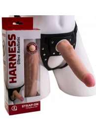 Реалистичный страпон Harness из трусиков и насадки-фаллоса - 18,5 см. - LOVETOY (А-Полимер) - купить с доставкой в Черкесске