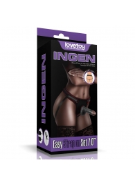 Женский темнокожий страпон Easy Strapon Set 7 Inch - 18 см. - Lovetoy - купить с доставкой в Черкесске
