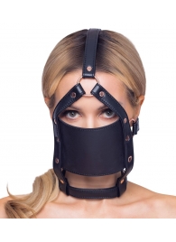 Черный намордник с кляпом-шаром Head Harness With A Gag - Orion - купить с доставкой в Черкесске