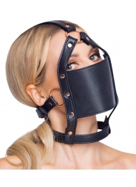 Черный намордник с кляпом-шаром Head Harness With A Gag - Orion - купить с доставкой в Черкесске