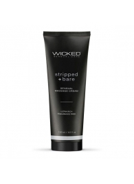 Массажный легкий крем WICKED Stripped plus Bare - 120 мл. - Wicked - купить с доставкой в Черкесске