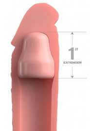 Телесная насадка-удлинитель 1 Inch Silicone X-tension - 17,8 см. - Pipedream - в Черкесске купить с доставкой