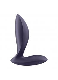 Фиолетовый анальный вибростимулятор Power Plug - Satisfyer - в Черкесске купить с доставкой
