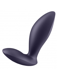 Фиолетовый анальный вибростимулятор Power Plug - Satisfyer - в Черкесске купить с доставкой