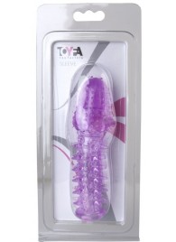 Фиолетовая насадка, удлиняющая половой член - 13,5 см. - Toyfa Basic - в Черкесске купить с доставкой